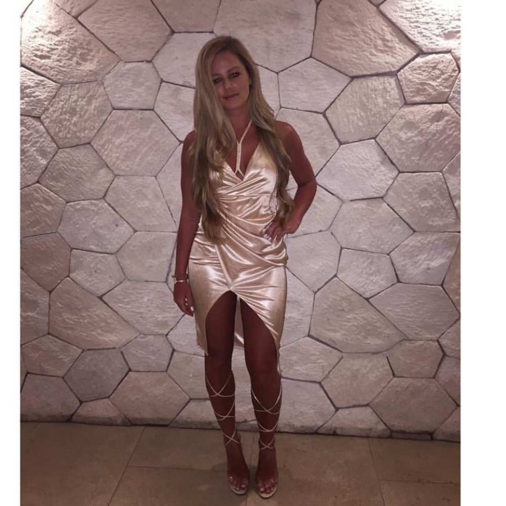 Champagne mini dress